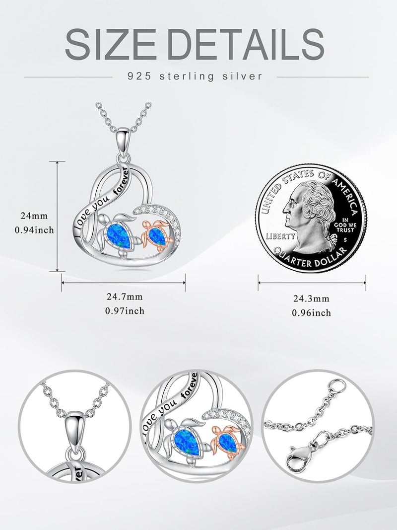 Cargari Store Dragonfly/Butterfly/Elephant/Hummingbird/Axolotl/Horse/Panda/Bee necklace for Women 925 Sterling Silver Heart Pendant Necklace Animal Jewelry Gifts for Women - Image 5